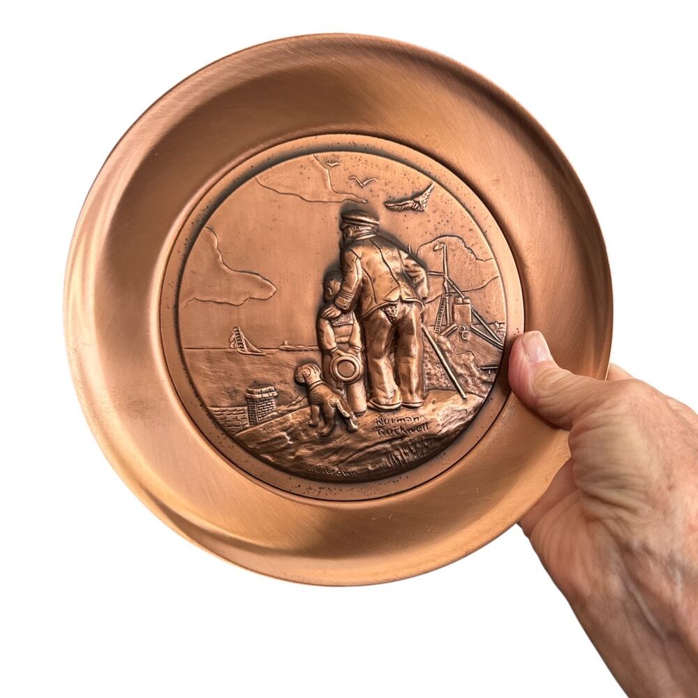 Roger Brown Hand Sculpted High Relief Plate  “Looking Out to Sea” 
Rockwell
